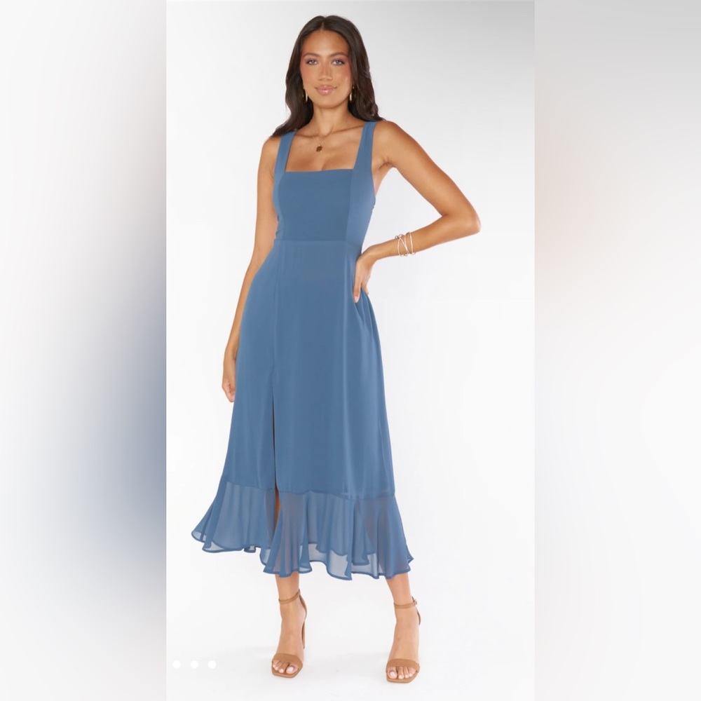 Blue Showmeyourmumu bridesmaid dress